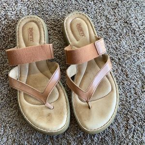 Born leather flip flop sandals